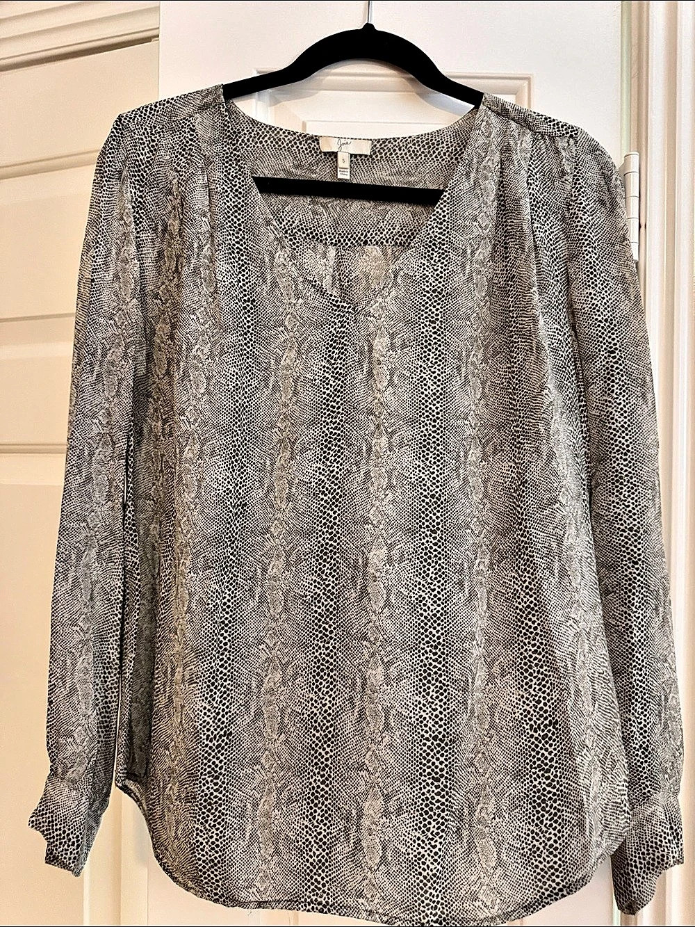 Joie Silk Blouse Animal Print Size Small